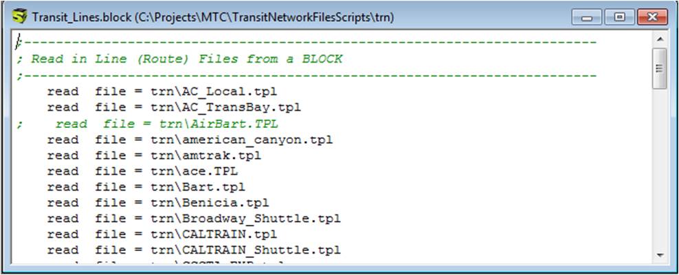 Transit Line Block File