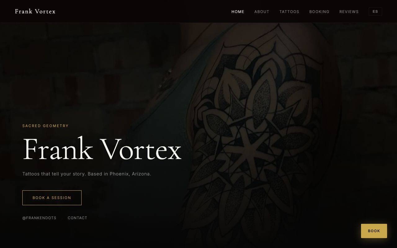 Frankendots website screenshot