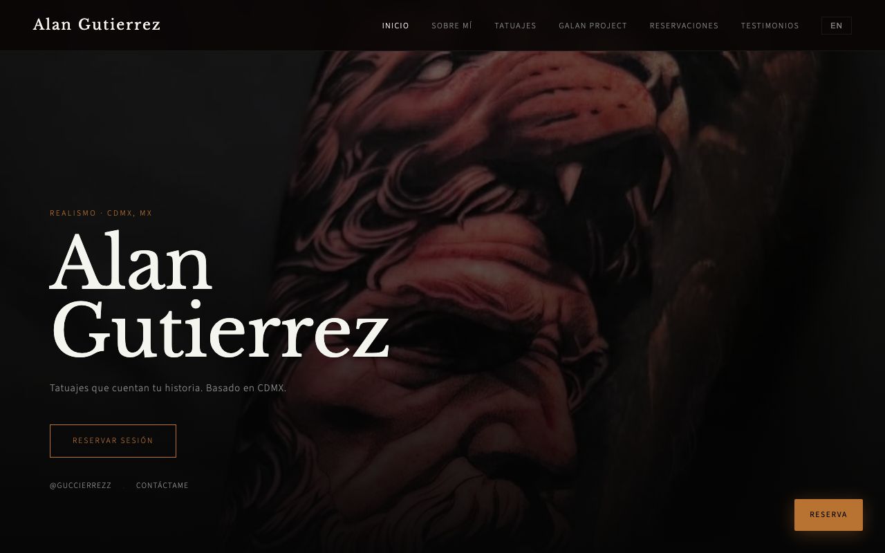 Guccierrezz website screenshot