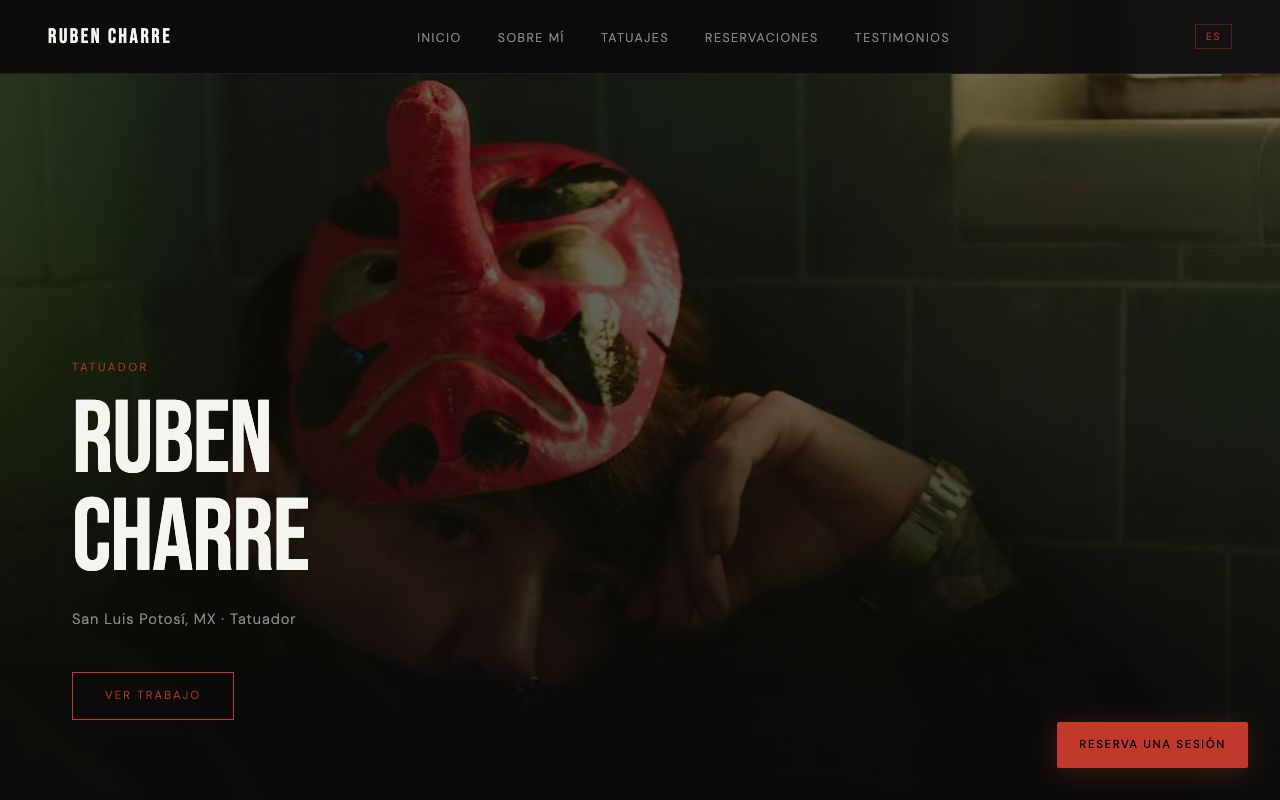 Ruben Charre website screenshot