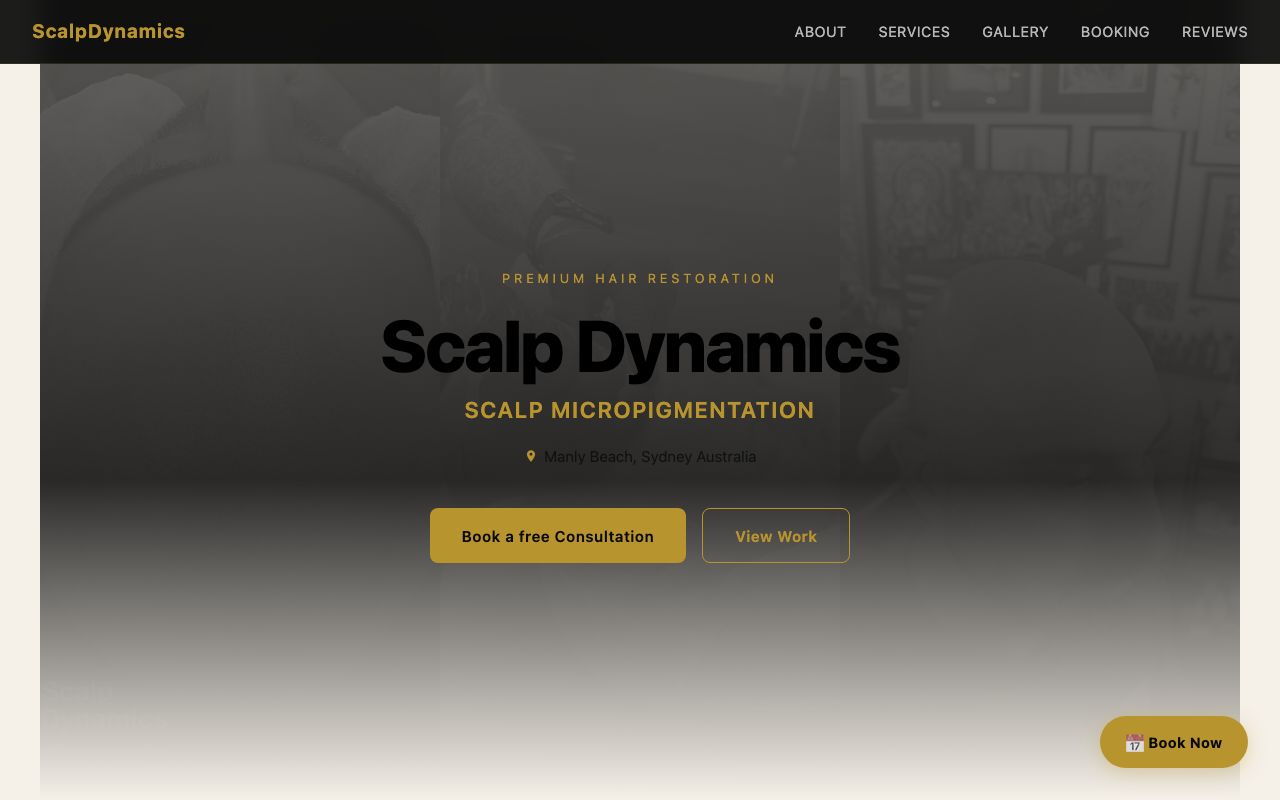 Scalp Dynamics website screenshot