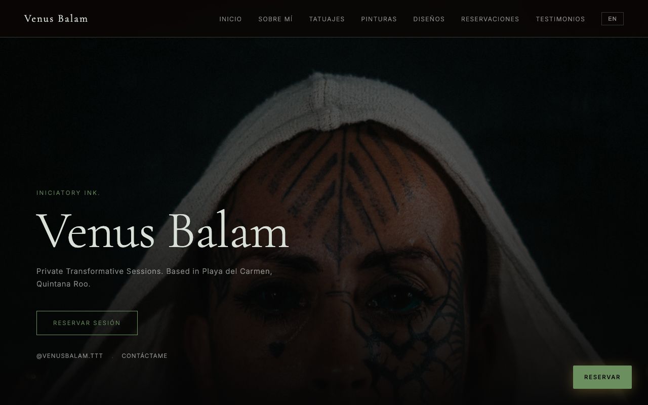 Venus Balam website screenshot
