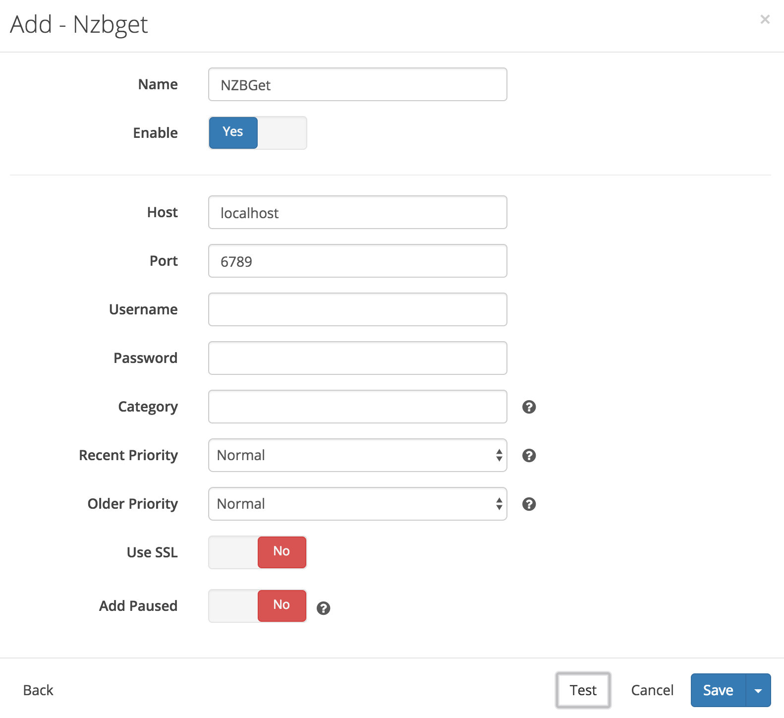 how do you test a sonarr setup