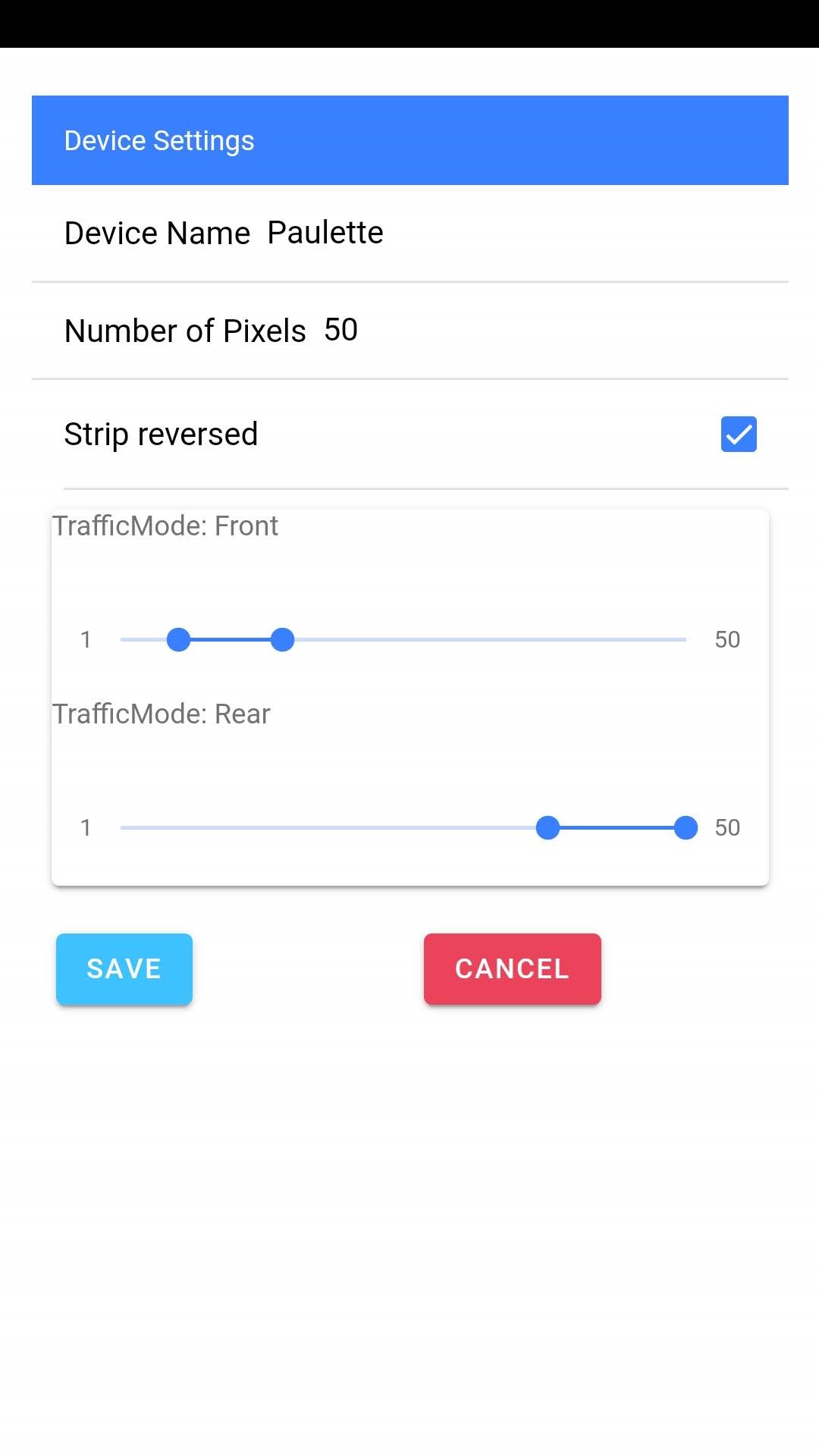 Device settings