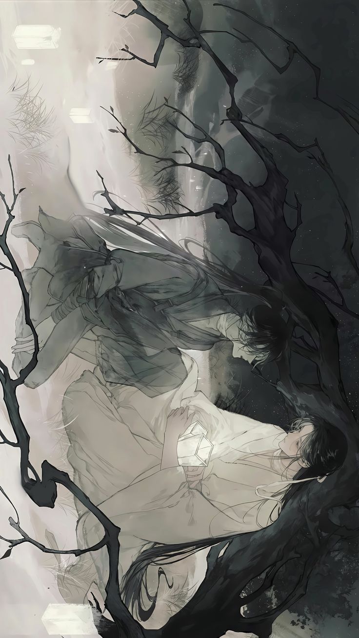 Ink moon wallpaper