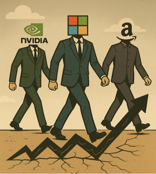 Illustration representing artificial intelligence market themes
