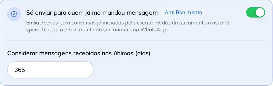Proteção Anti Banimento ligada