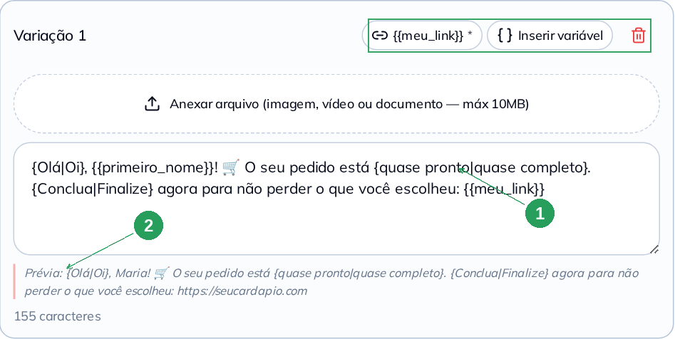Uma variação com variação automática