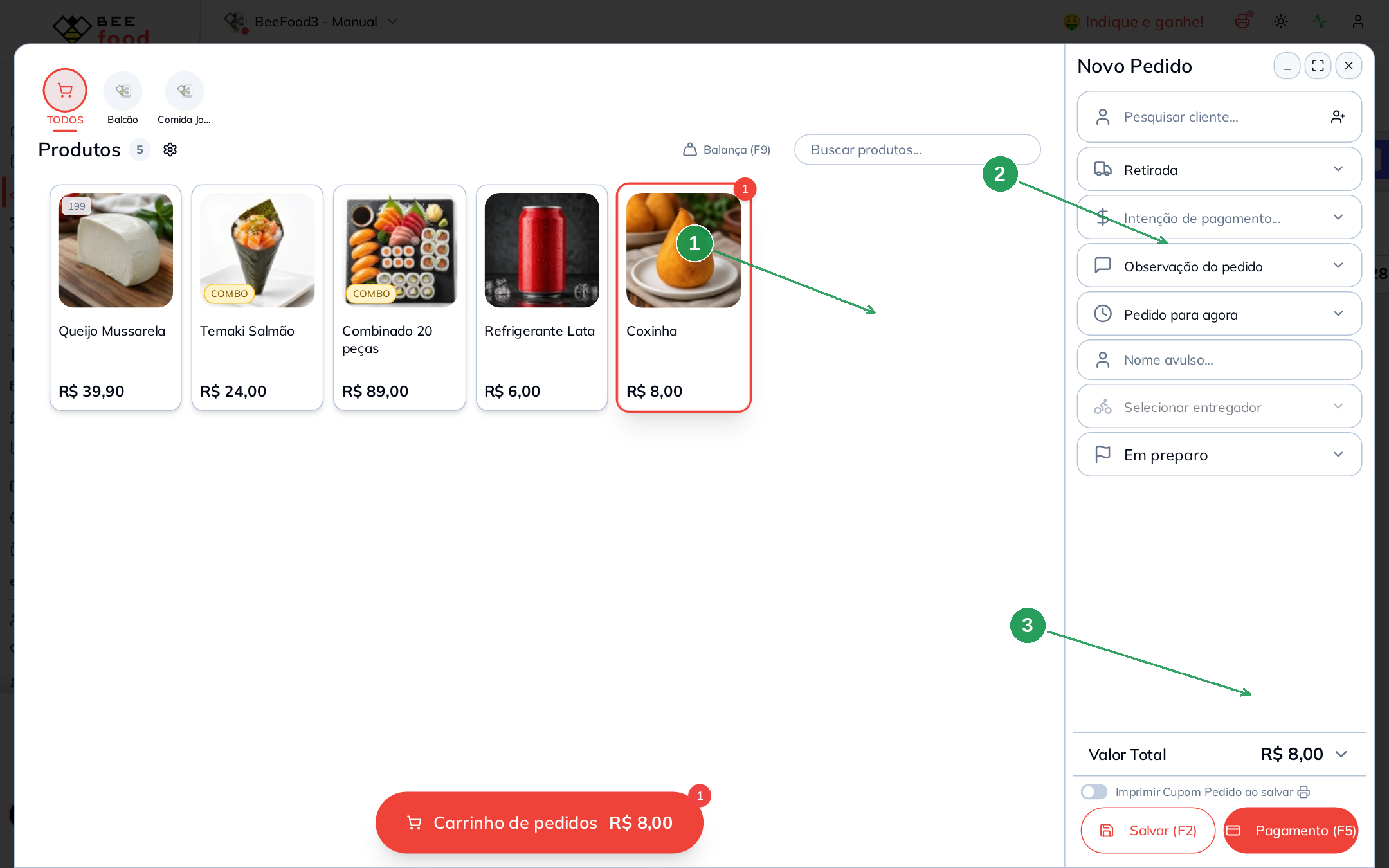 Item adicionado no pedido delivery