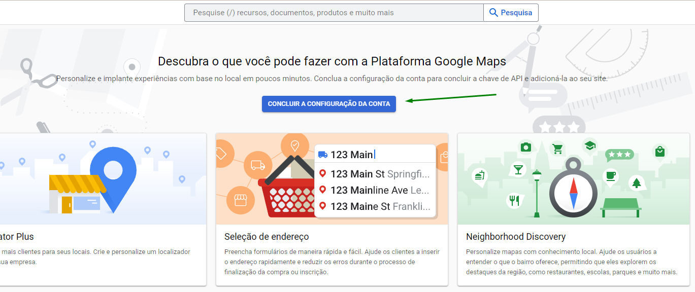 Tela de login do Google para acessar a plataforma