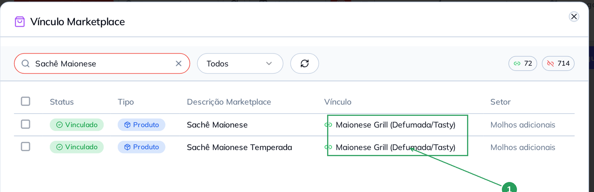 Dois nomes diferentes apontando para o mesmo produto do cardápio
