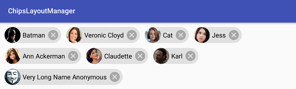ChipsLayoutManager for RecyclerView. Custom layout manager for RecyclerView