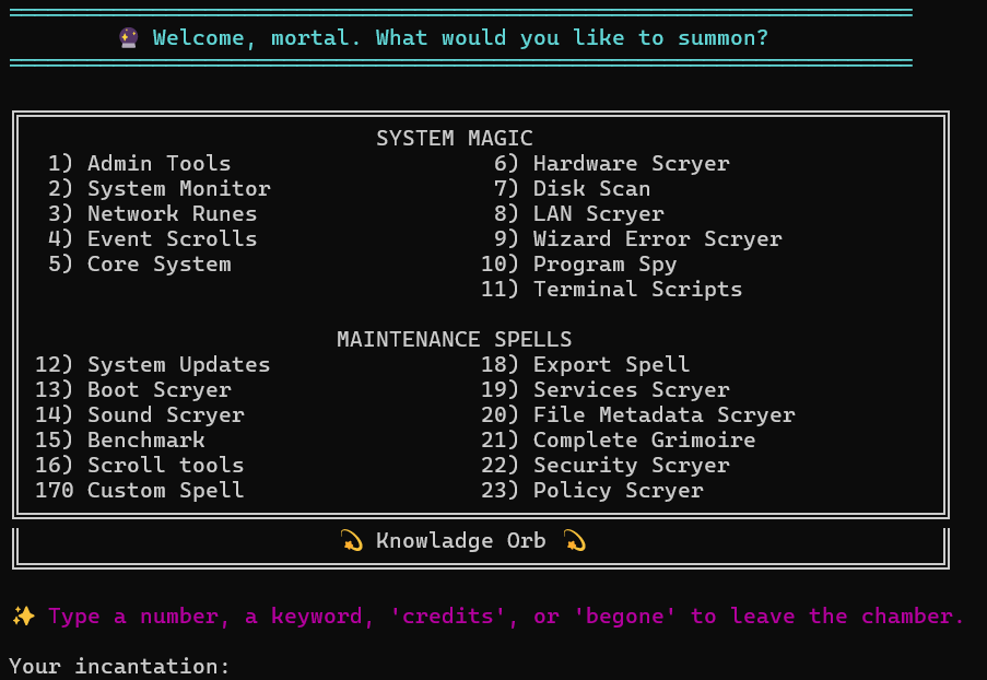 Main Menu Screenshot