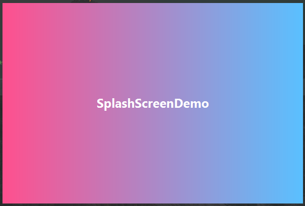 SplashScreenDemo