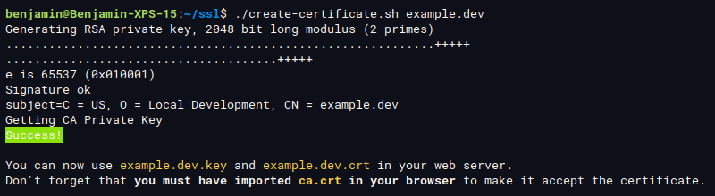 create-certificate.sh