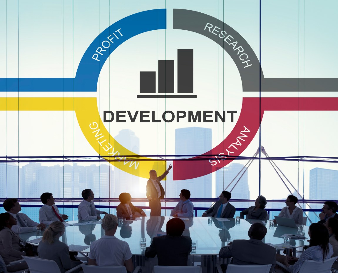 Business development boardroom portrait