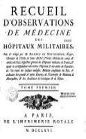 Recueil d'observations de médecine des hôpitaux militaires