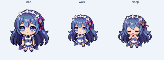 Idle, walking, sleeping