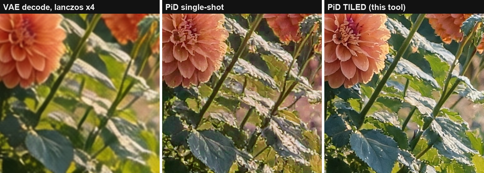 real synthesized detail vs the VAE decode