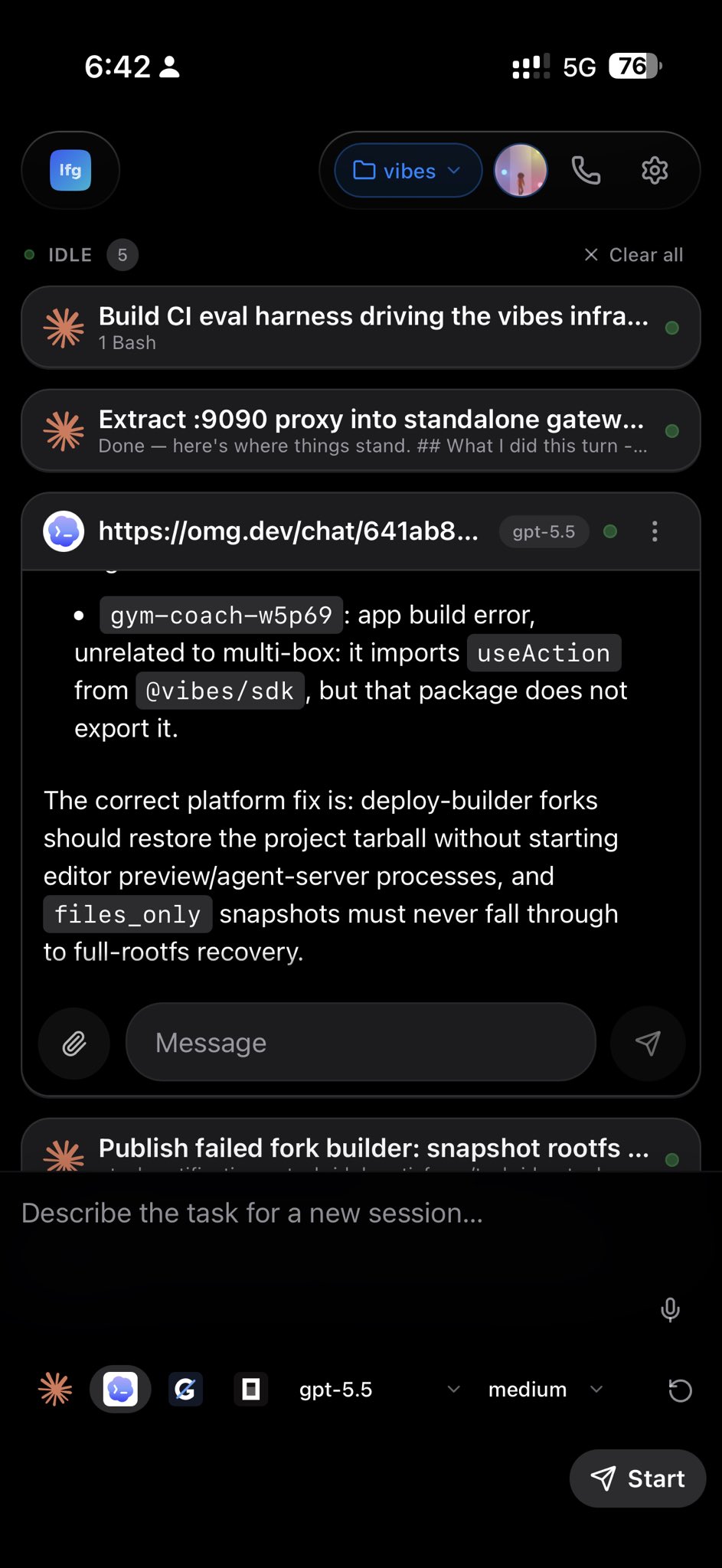 omg.dev web UI