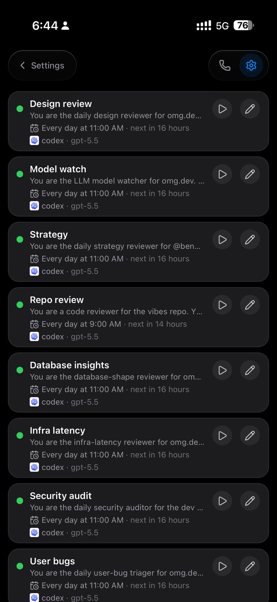 omg.dev scheduled agents