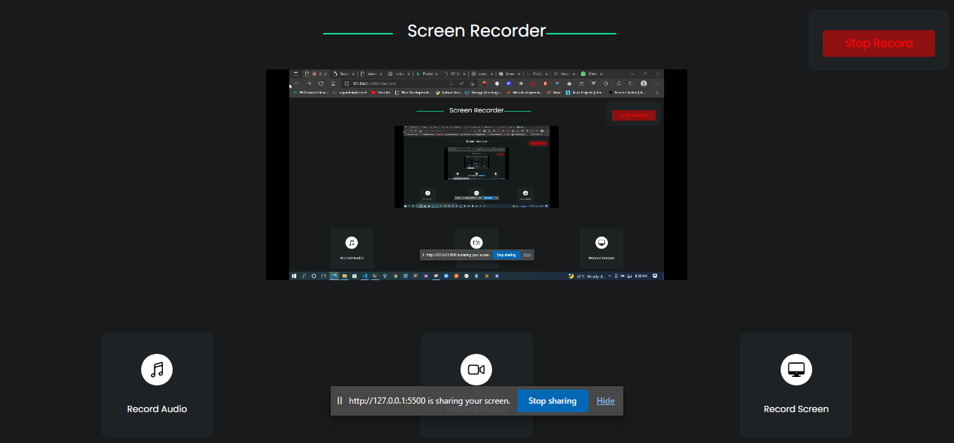 GitHub - Benrobo/screen-recorder: A basic scren recorder. nothing much.