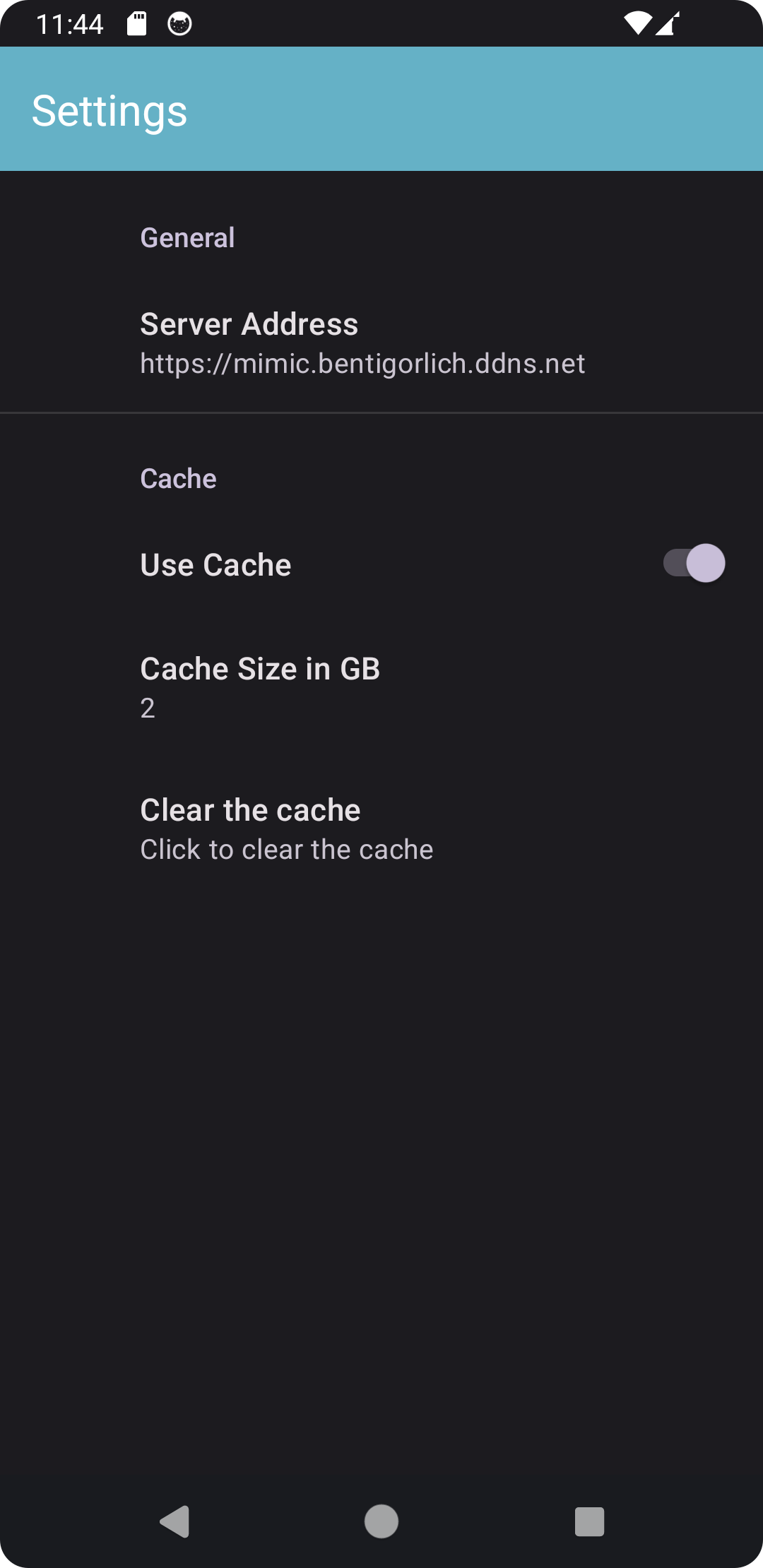 Settings Screen