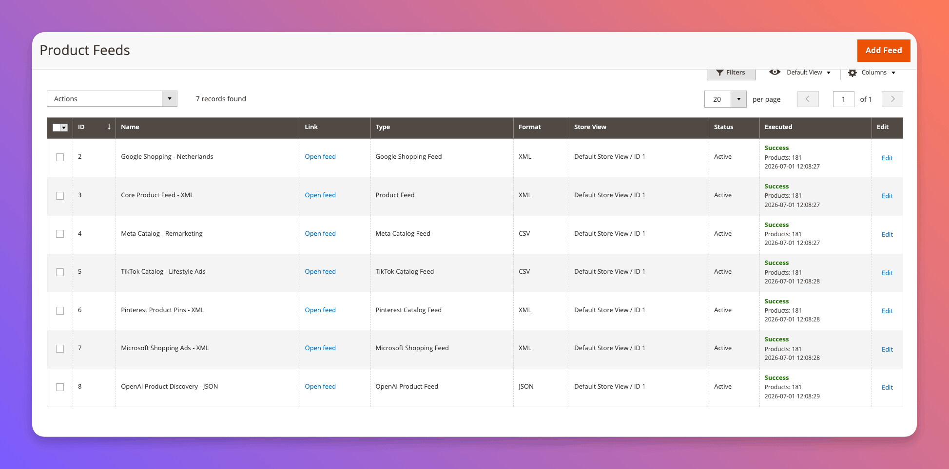 BerryPath Product Feed overview