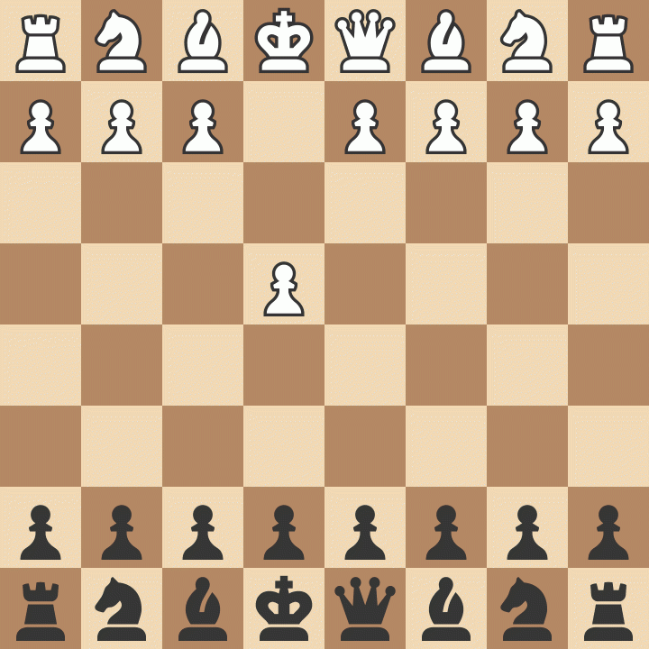 Chess engine example game animation
