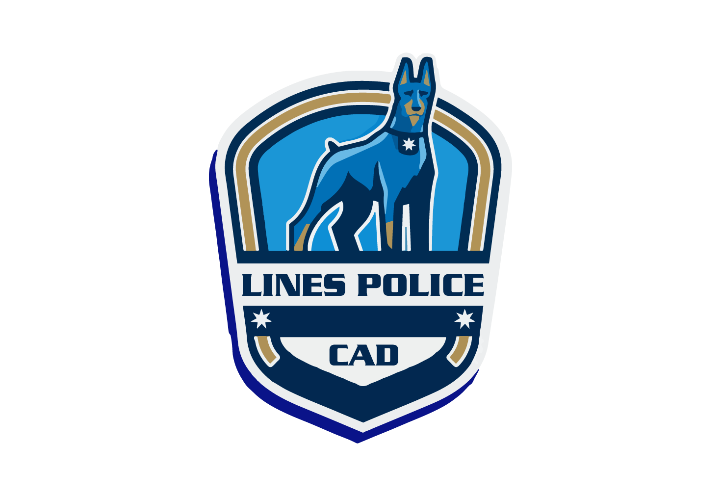 lines police cad logo