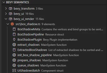 Bevy Semantics in the native Explorer