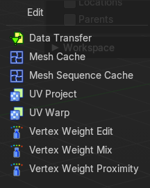 Edit modifiers (Mesh)