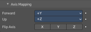 Forward/Up Axis