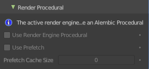 Render Procedural subpanel
