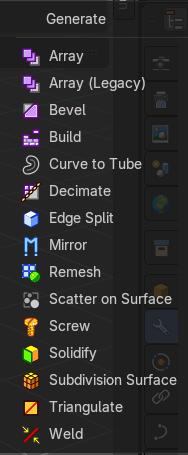 Generate modifiers (Mesh)