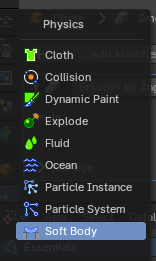 Physics modifiers (Mesh)
