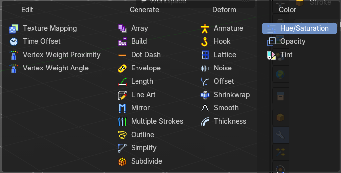 Object types with modifiers