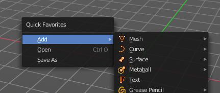 Adding a menu to the Quick menu