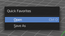 Adding an operator to the Quick menu