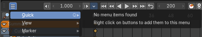 Quick menu