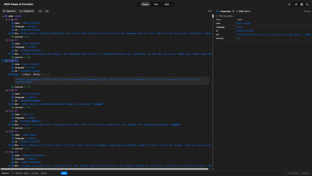 Tree Viewer and Full-Width Textarea