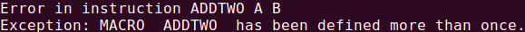 error: multiple Macro definitions