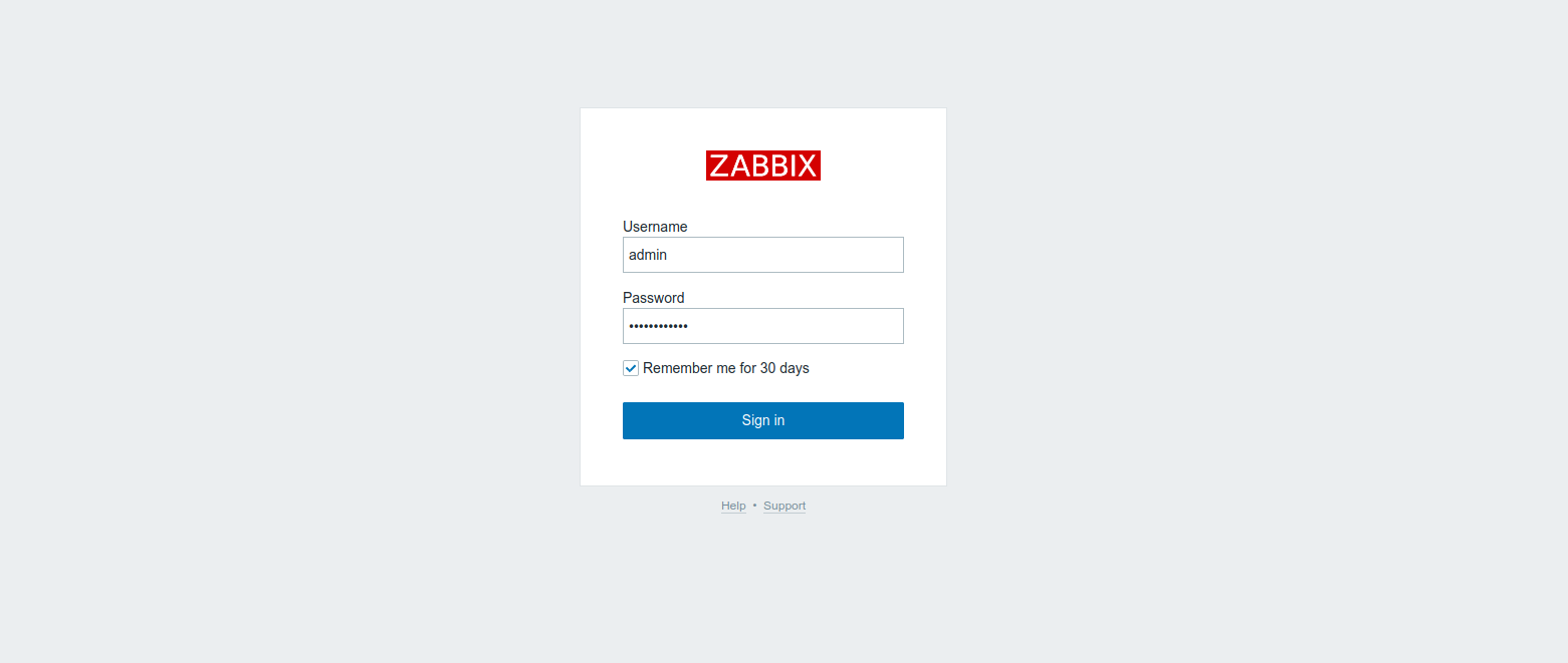 Zabbix Login