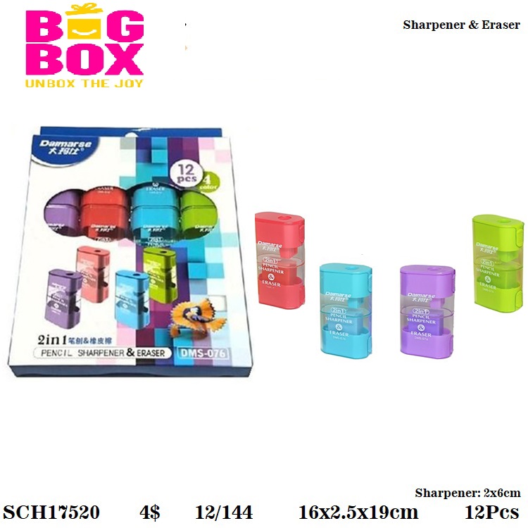 Erasers + Sharpener SCH17520