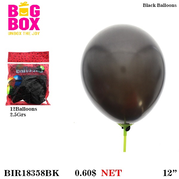 Balloons , Sticks & Inflators BIR18358BK