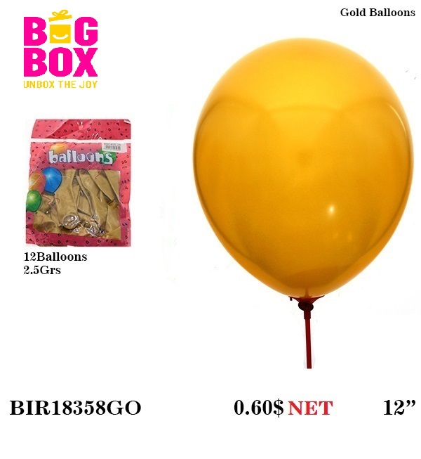 Balloons , Sticks & Inflators BIR18358GO
