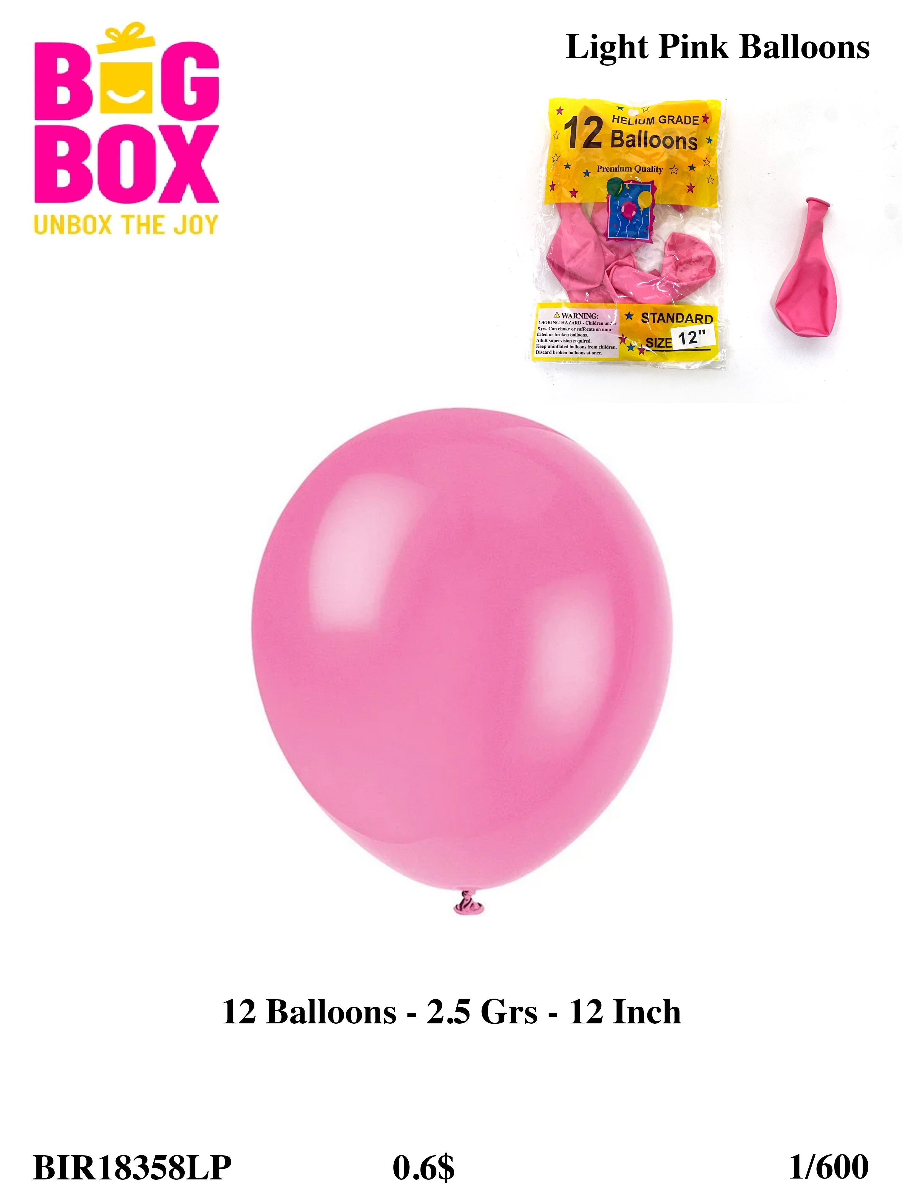 Balloons , Sticks & Inflators BIR18358LP