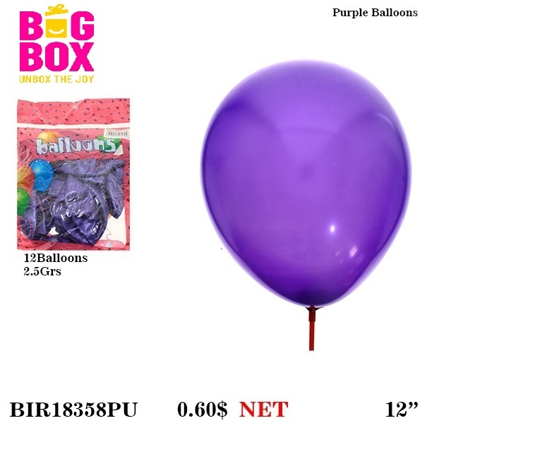 Balloons , Sticks & Inflators BIR18358PU