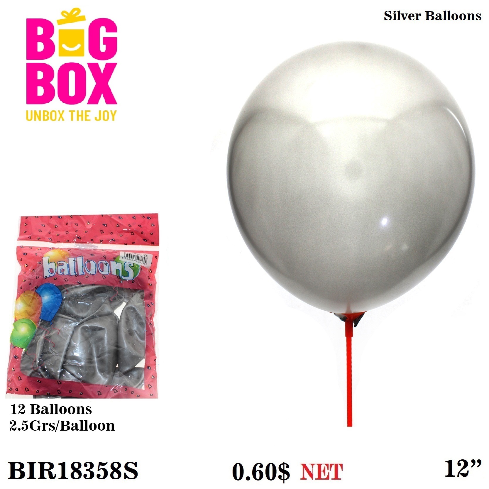 Balloons , Sticks & Inflators BIR18358S