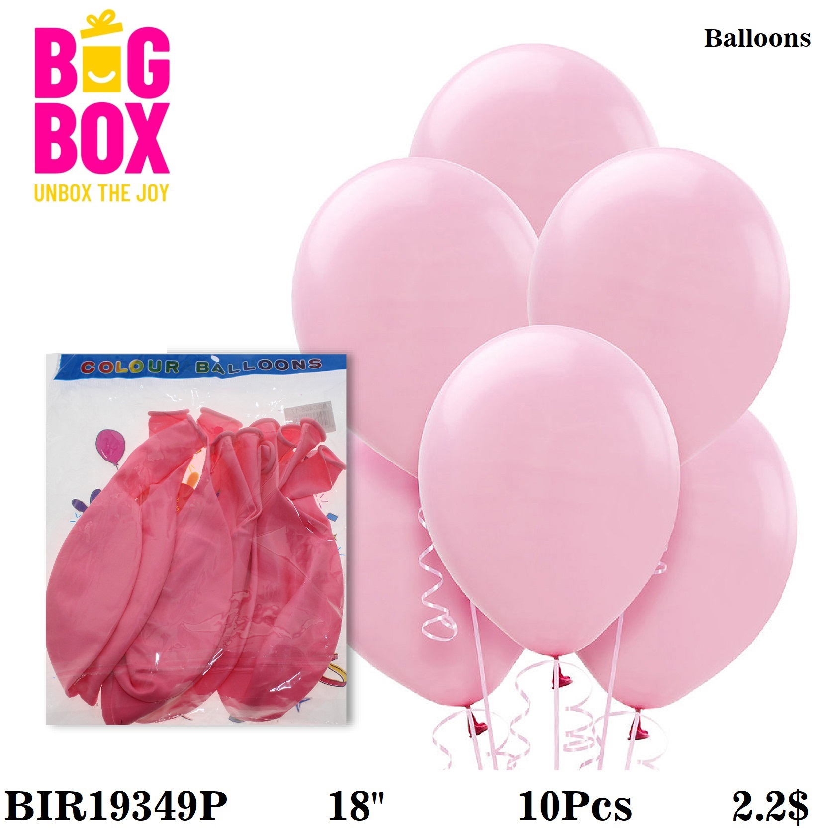 Balloons , Sticks & Inflators BIR19349P
